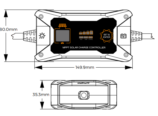 Solar charge controller 12/24V MPPT M-2420P